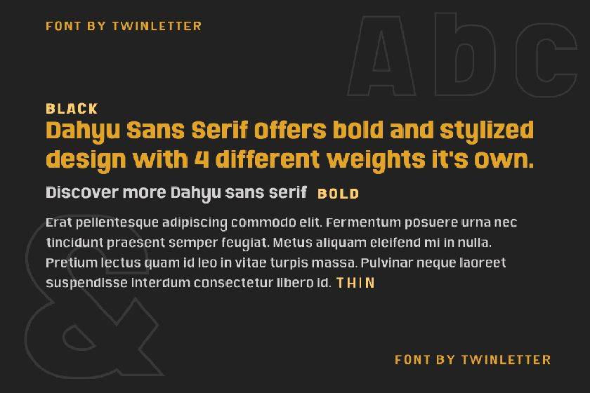 Dahyu Font sample