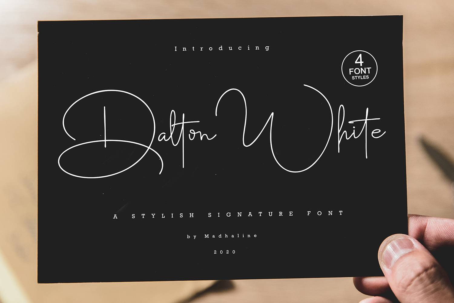 Dalton White Font sample