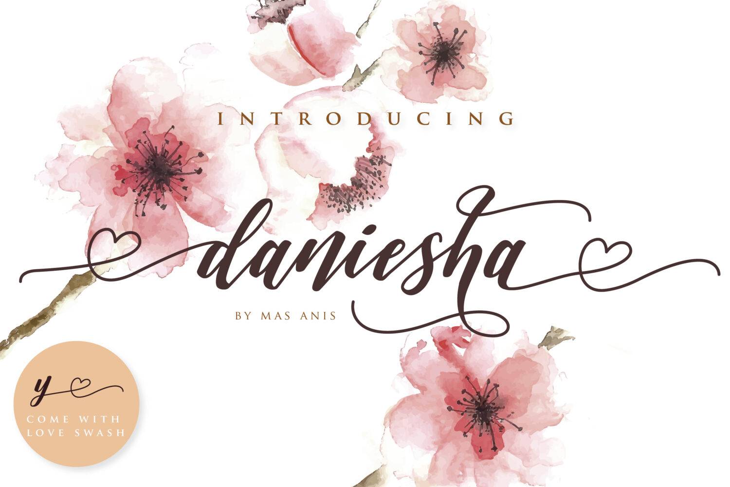 Daniesha Lovely Script Font sample
