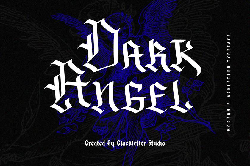 Dark Angel Font sample