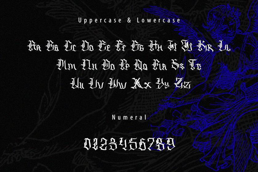 Dark Angel Font sample