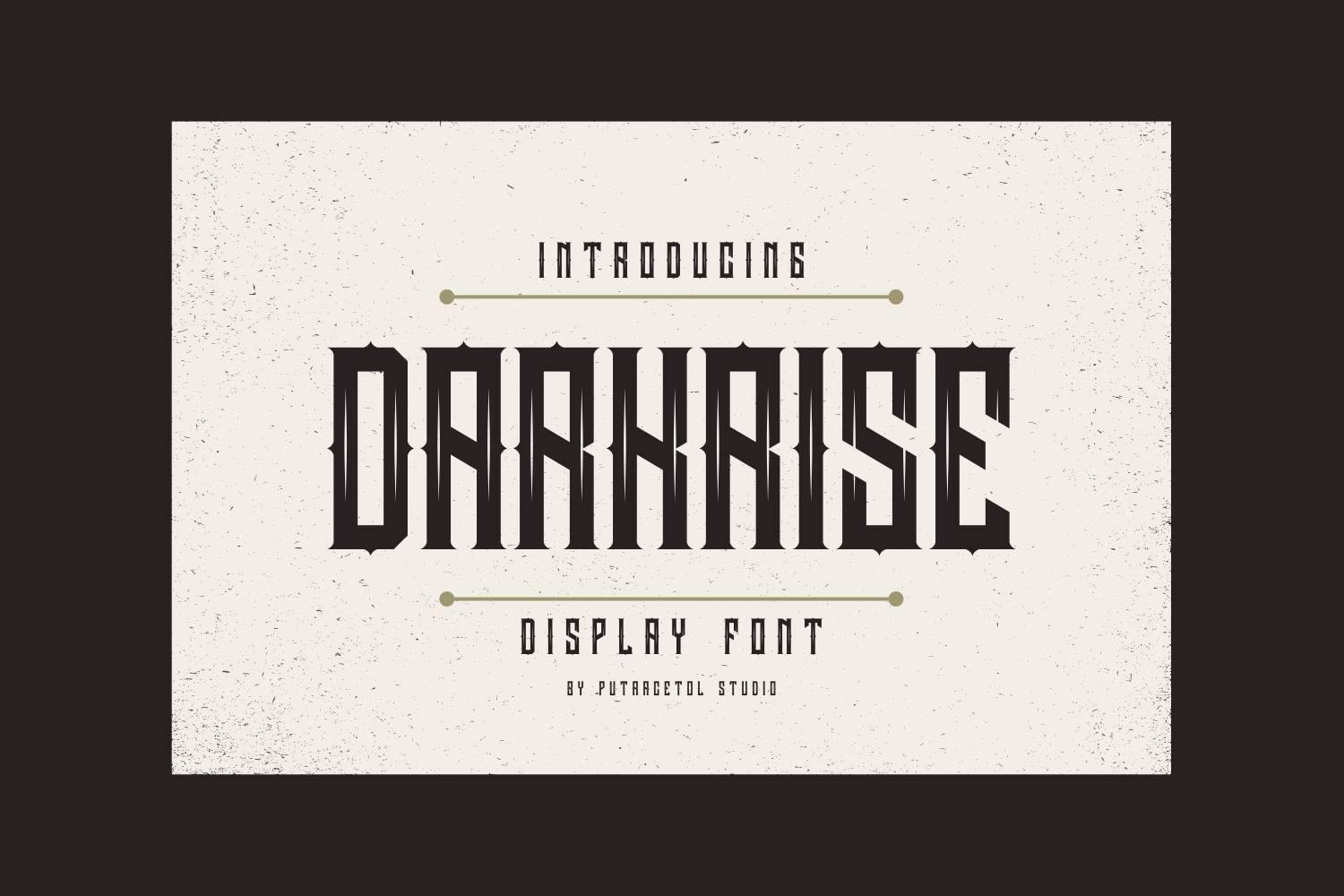 Darkrise Font sample