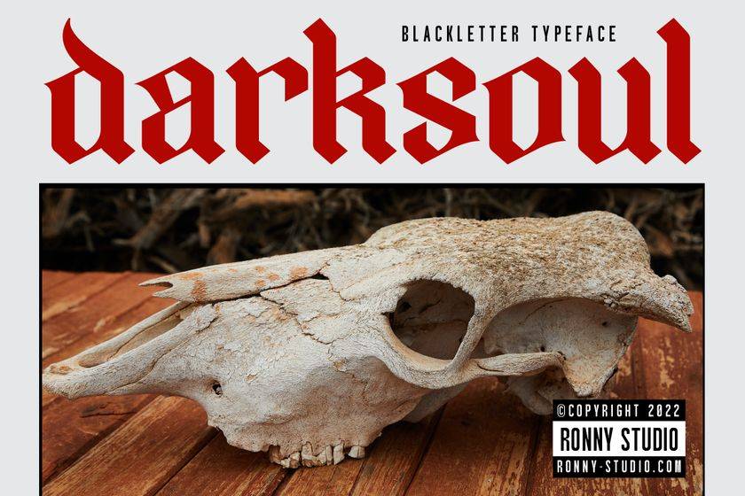 Darksoul Font sample