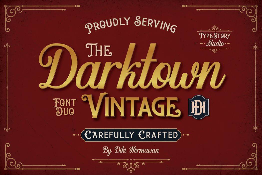 Darktown Font sample