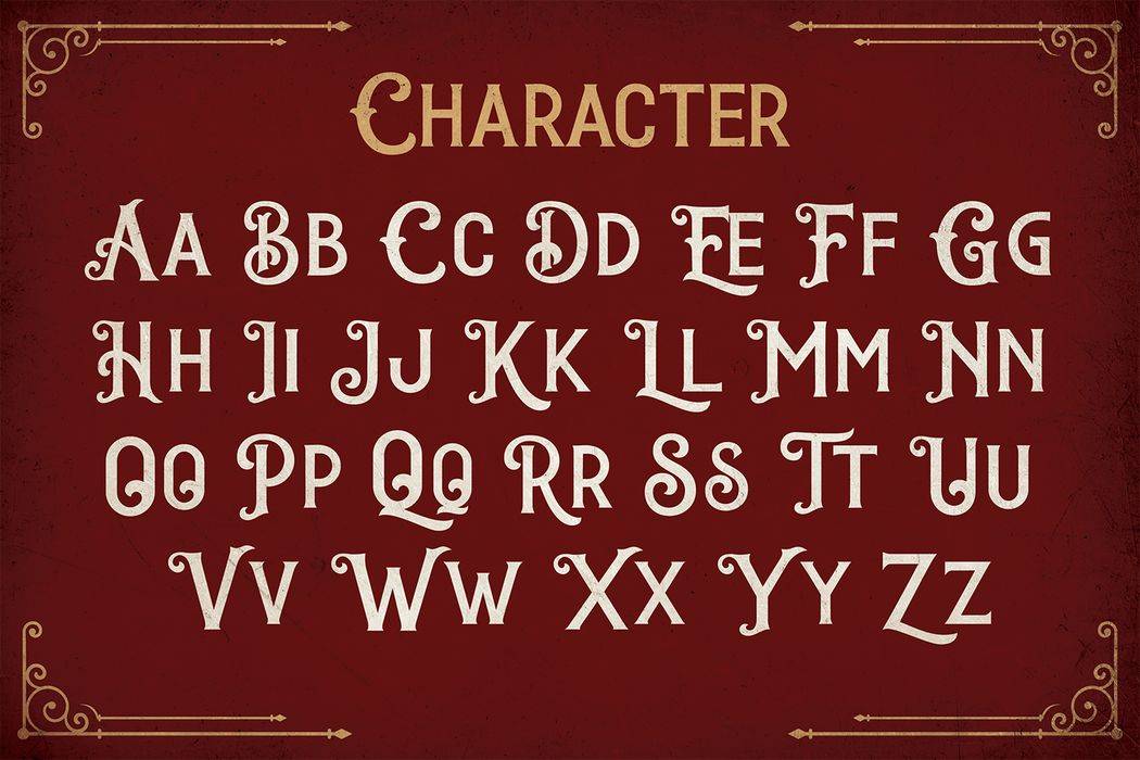 Darktown Font sample