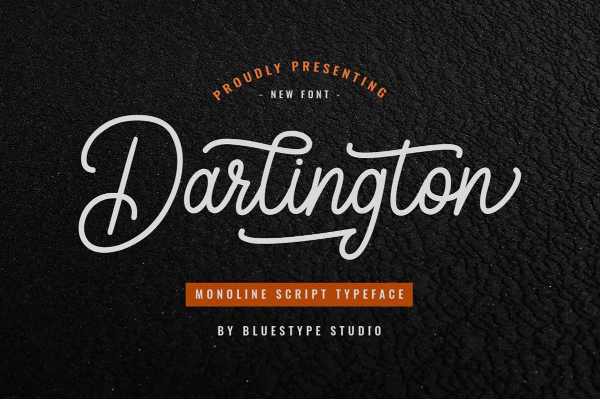 Darlington Font sample