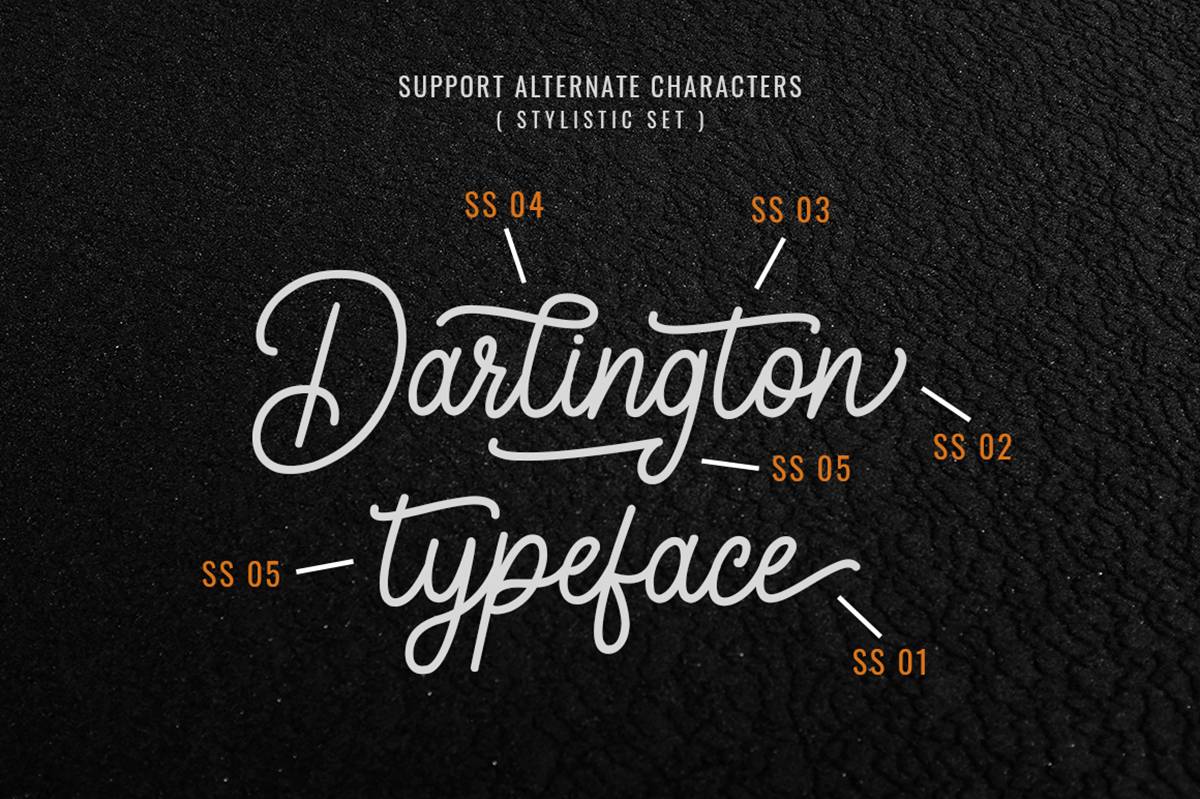 Darlington Font sample