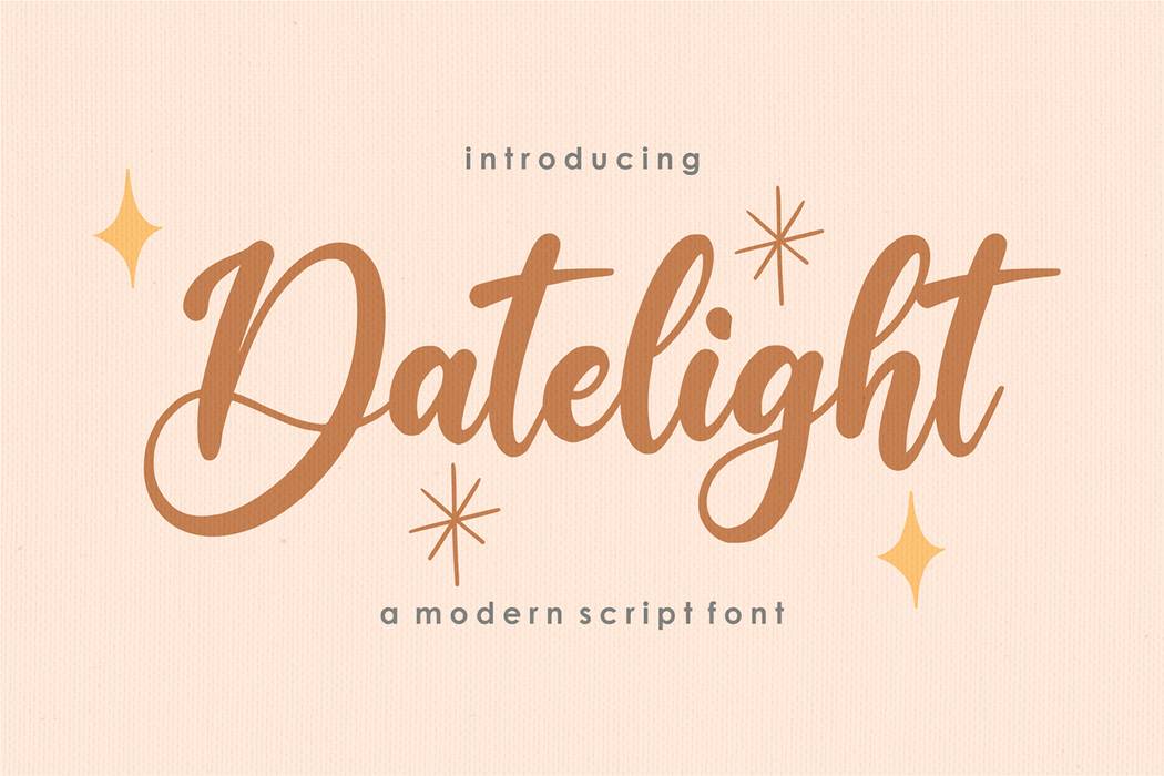 Datelight Font sample