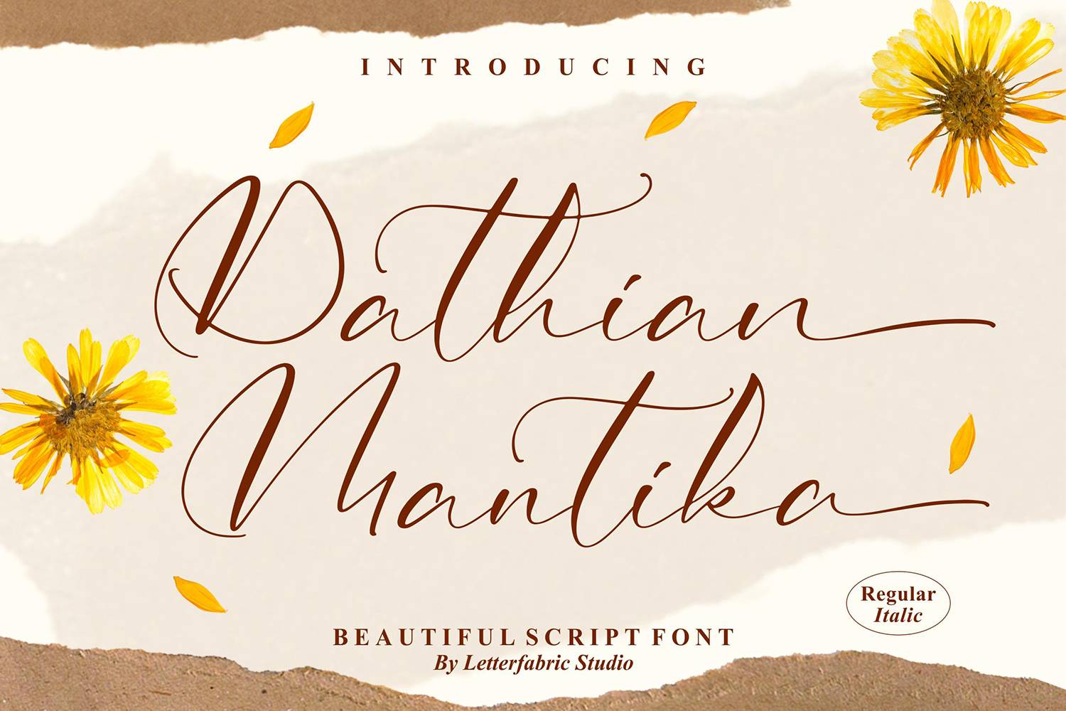 Dathian Mantika Font sample