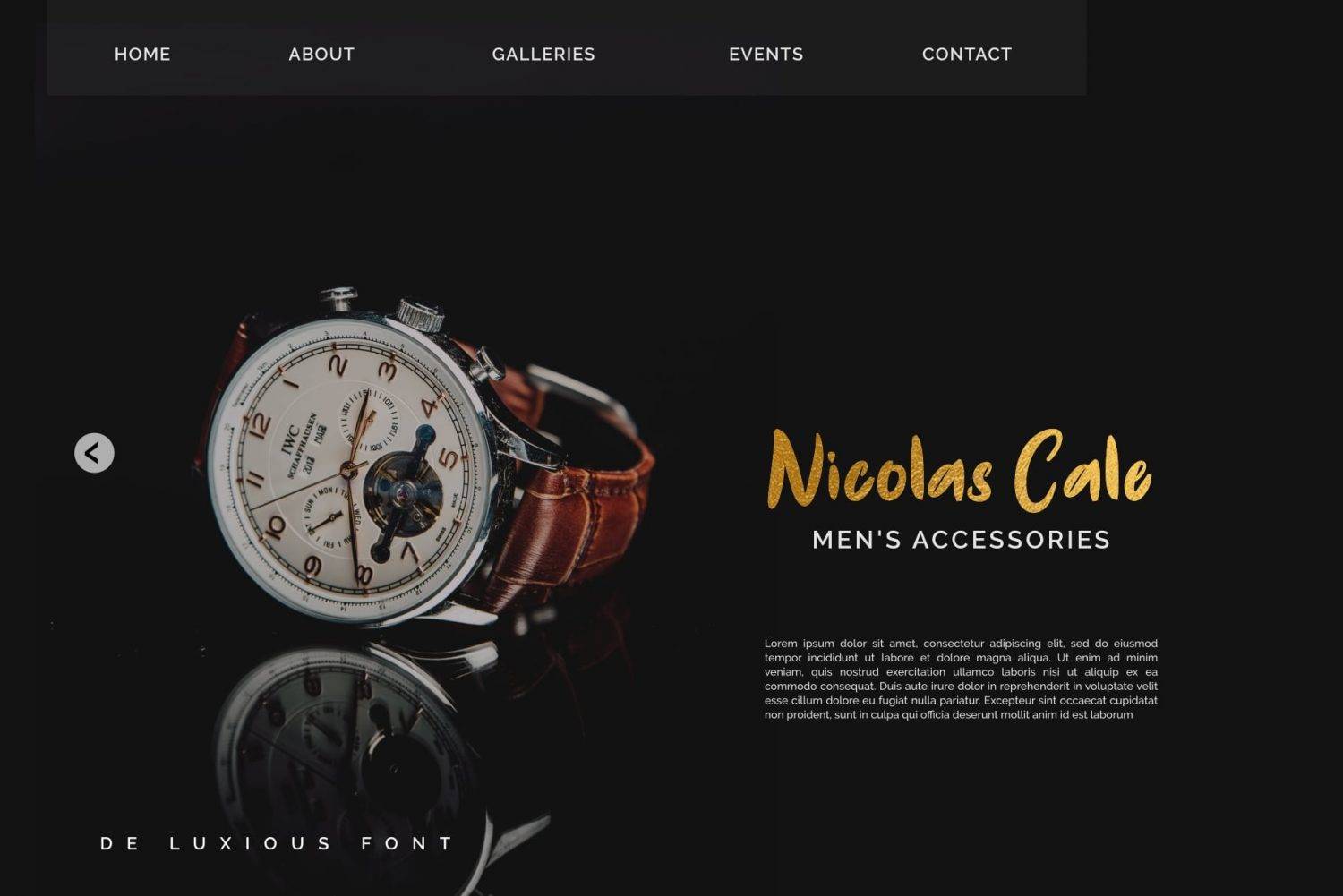 De Luxious Font sample