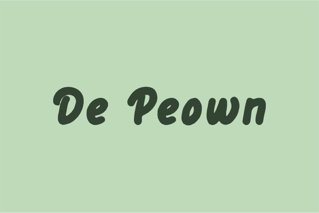 De Peown Font sample