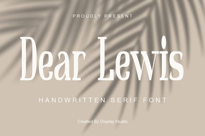Dear Lewis Font sample