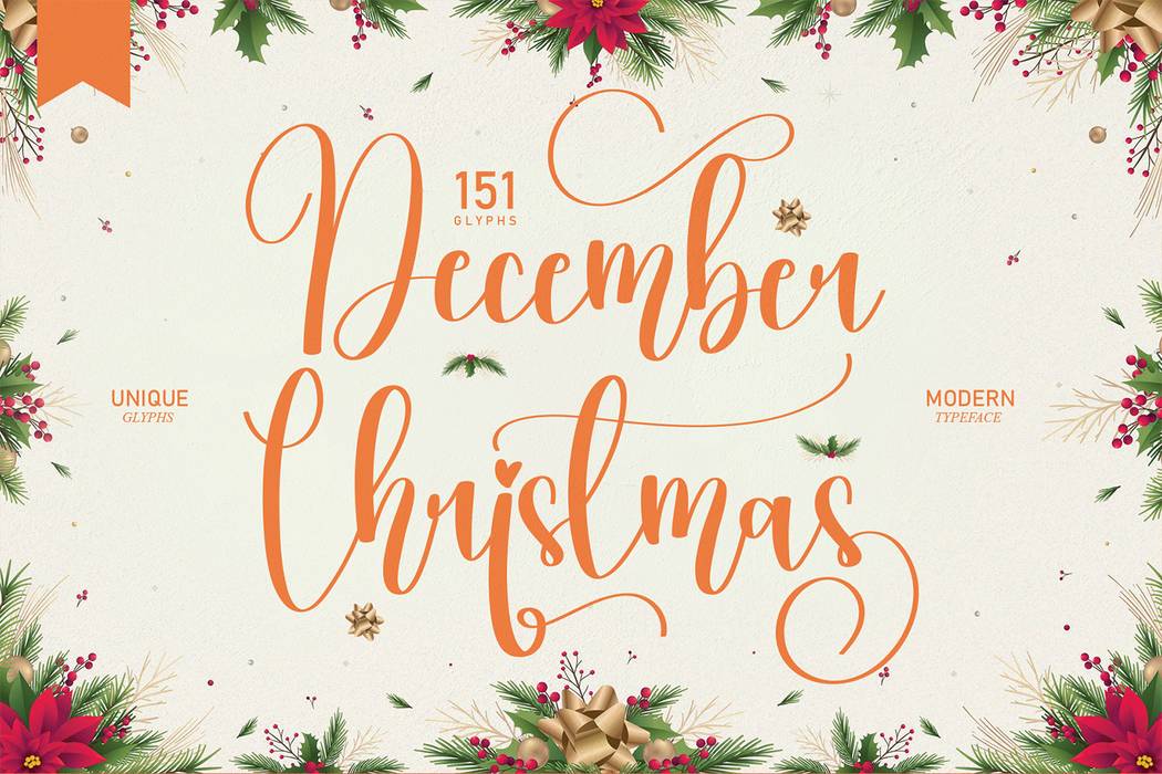 December Christmas Font sample