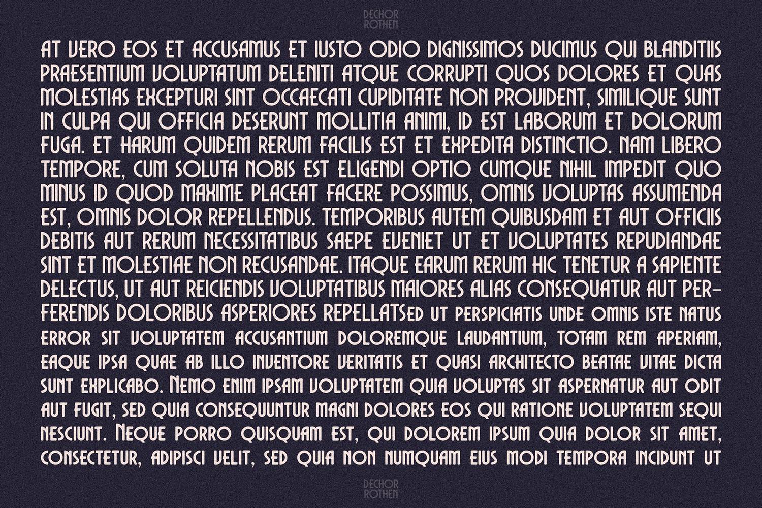 Dechor Rothen Font sample