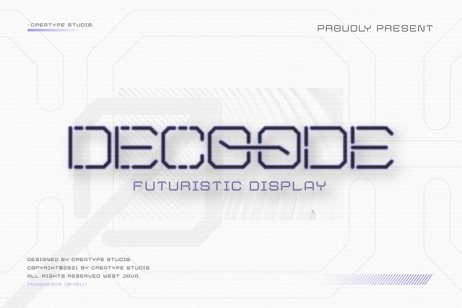 Decoode Font sample