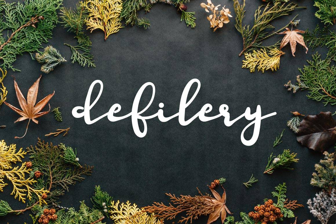 Defilery Script Font sample