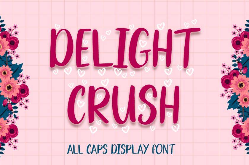 Delight Crush Font sample