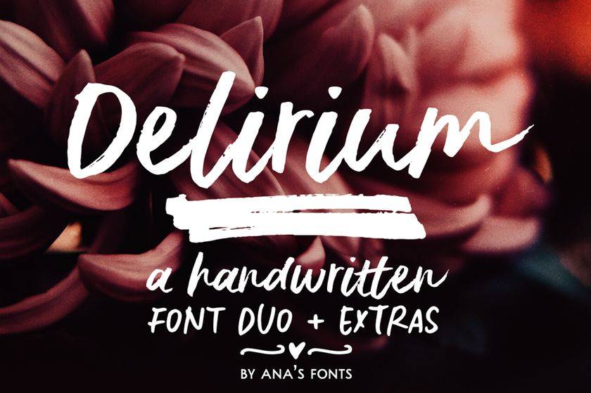 Delirium Font sample