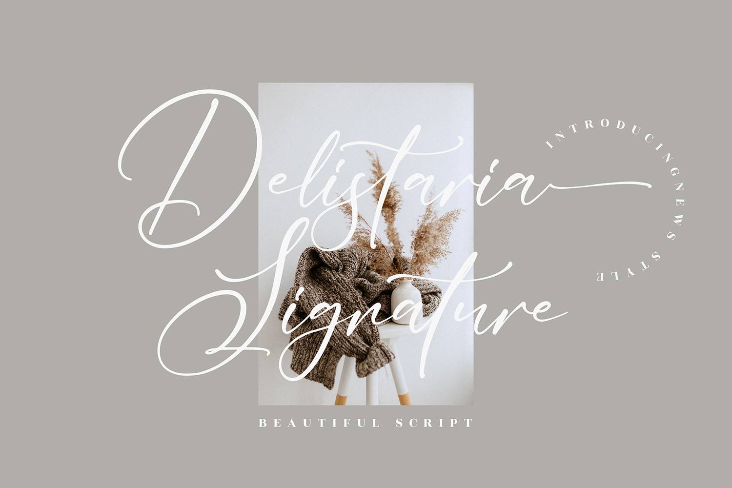 Delistaria Signature Font sample