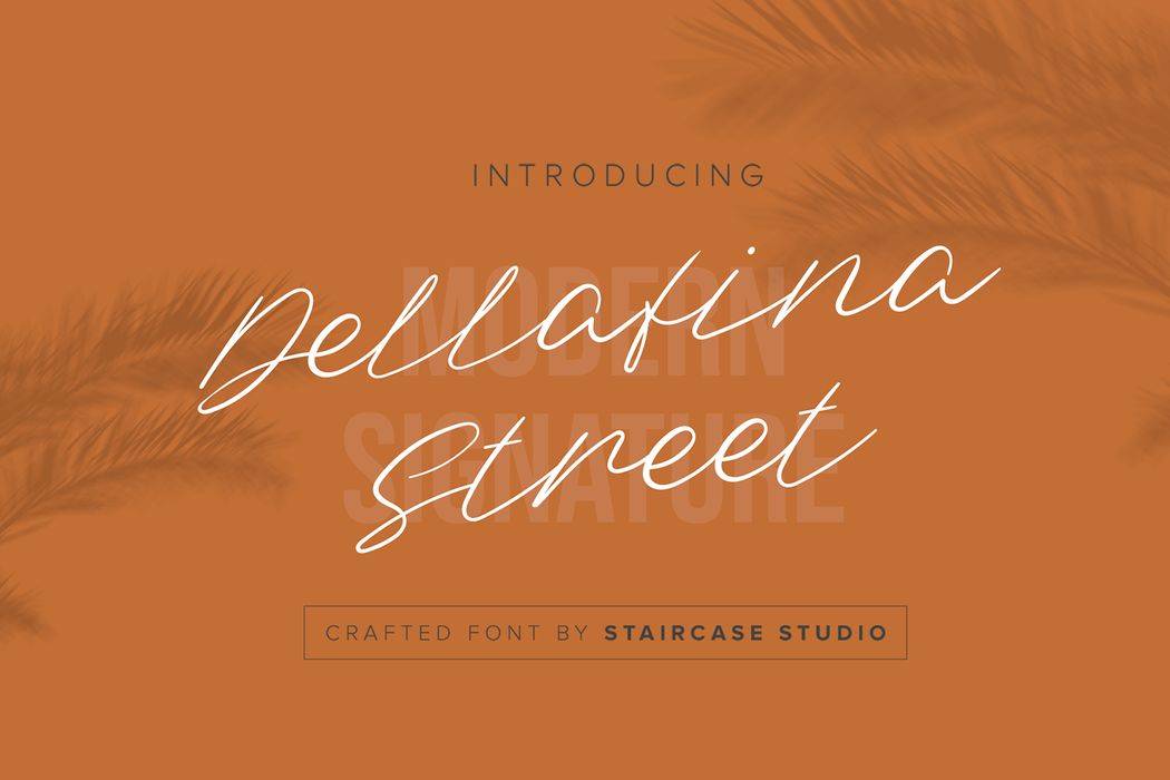 Dellafina Street Font sample