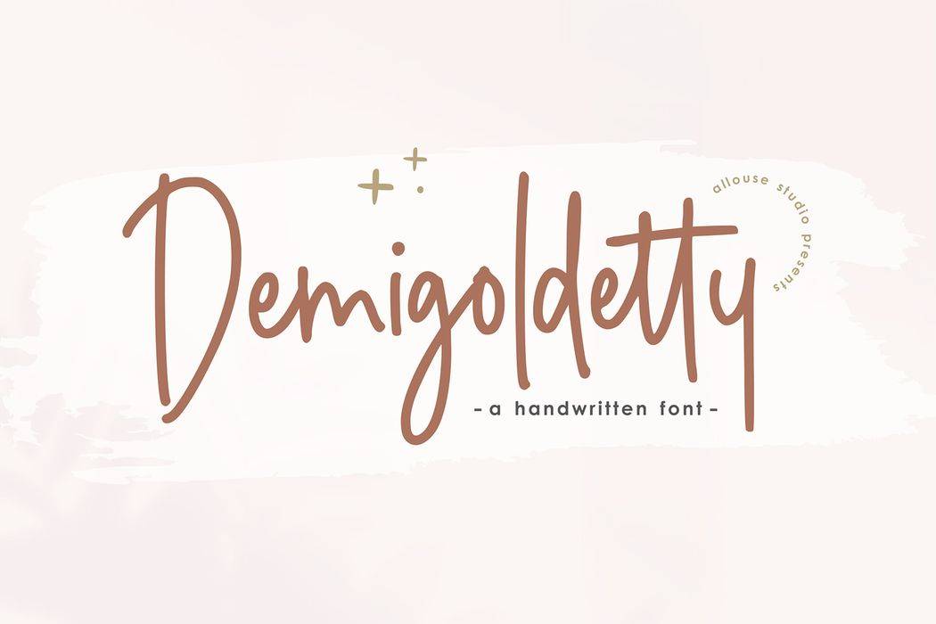 Demigoldetty Font sample