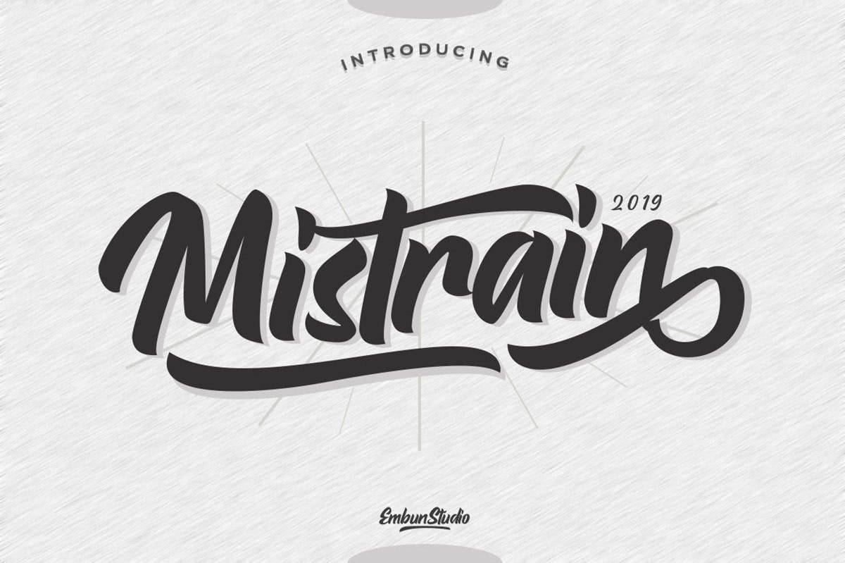 Demo Mistrain Typeface Font sample