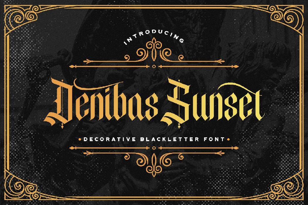 Denibas Sunset Font sample