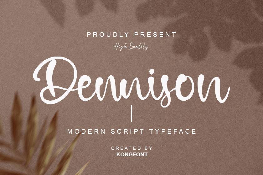 Dennison Font sample