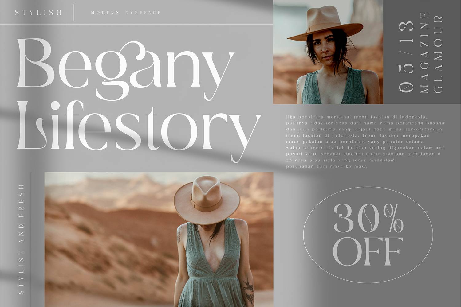 Deraga Font sample