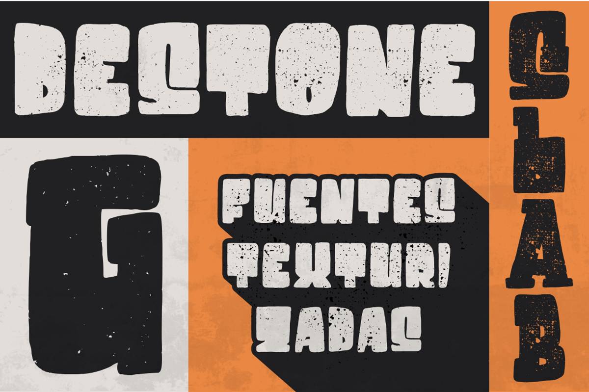 Destone Font sample
