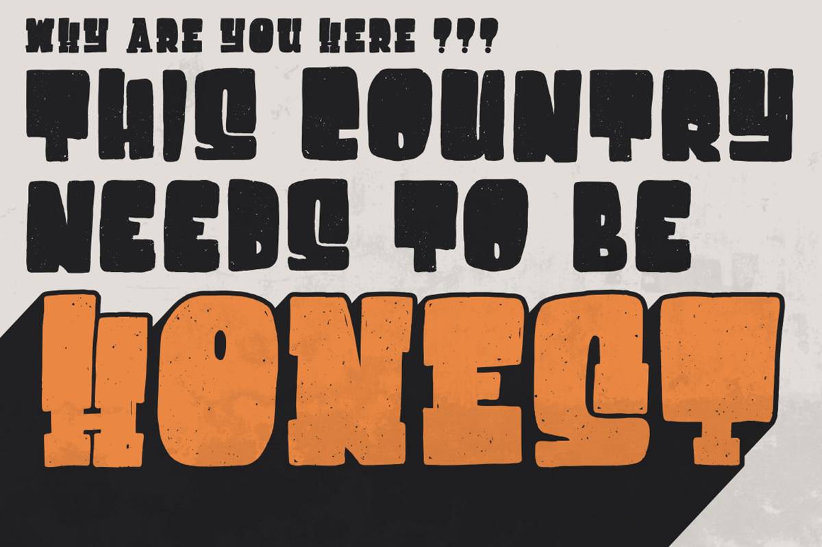 Destone Font sample