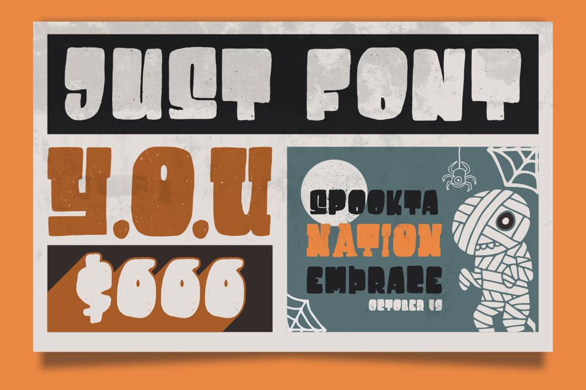Destone Font sample