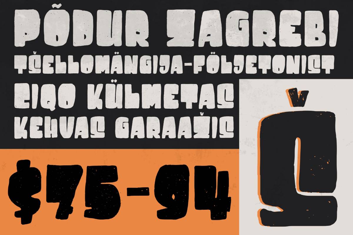 Destone Font sample