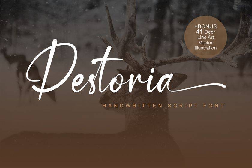 Destoria Font sample