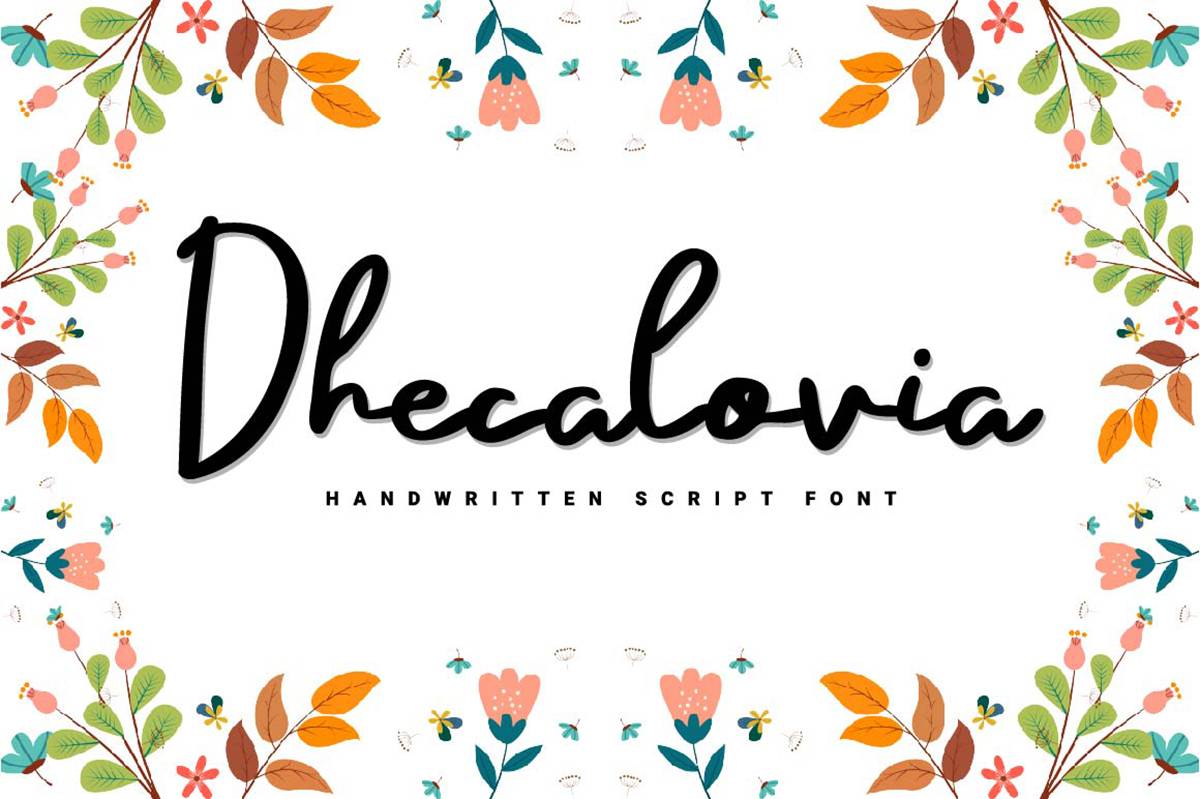 Dhecalovia Font sample