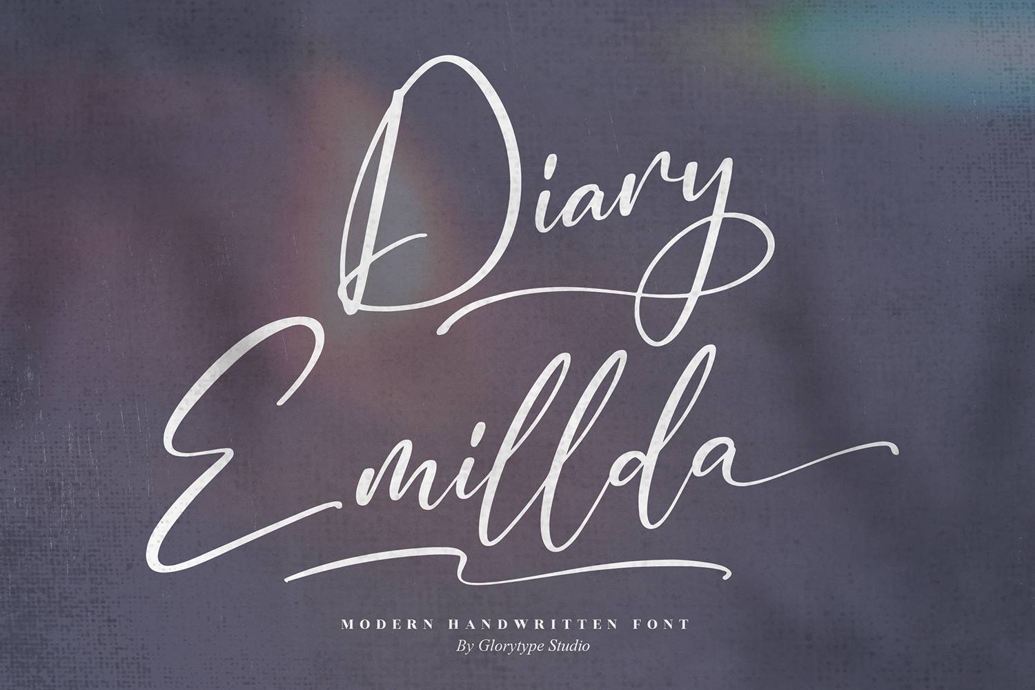 Diary Emillda Font sample
