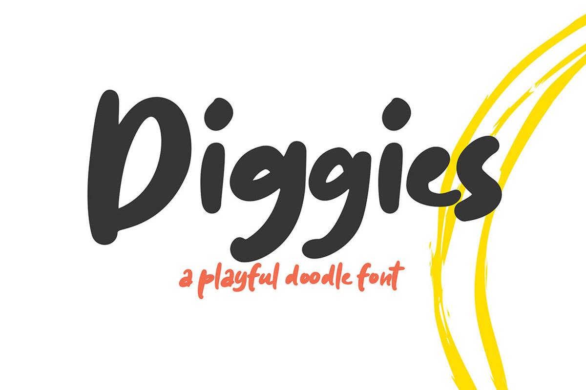 Diggies Font sample