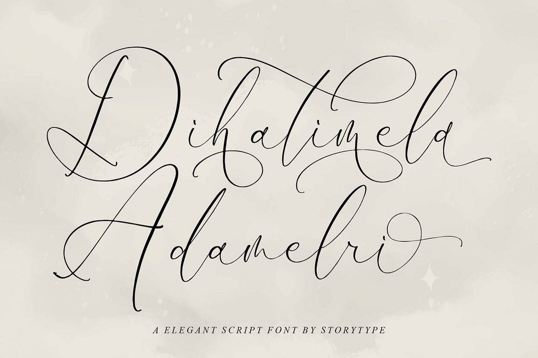 Dihatimela Adamelri Font sample
