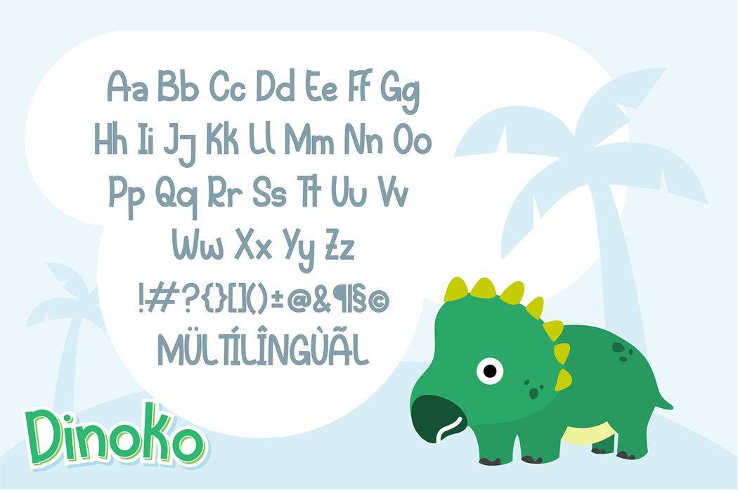 Dinoko Font sample
