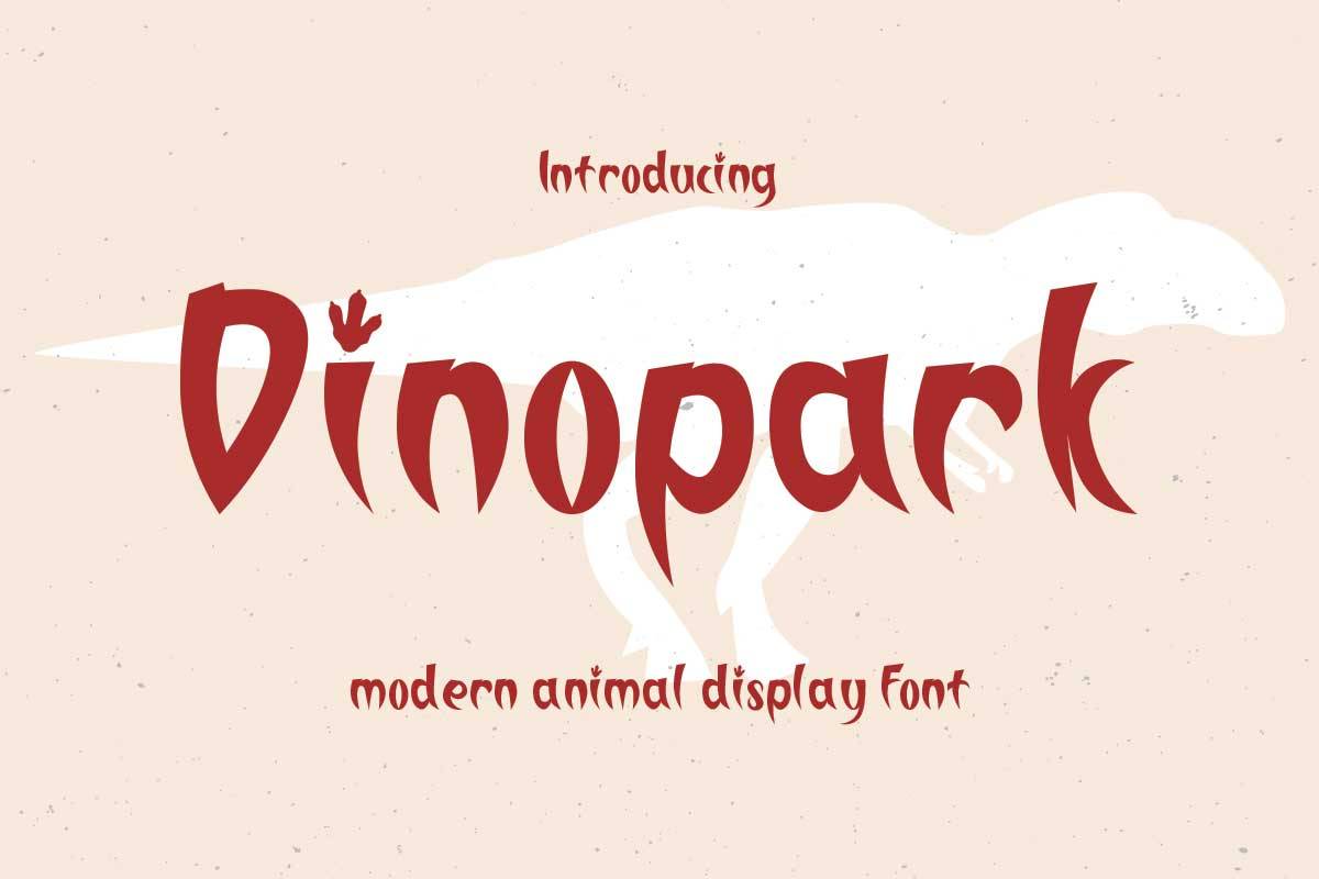 Dinopark Font sample