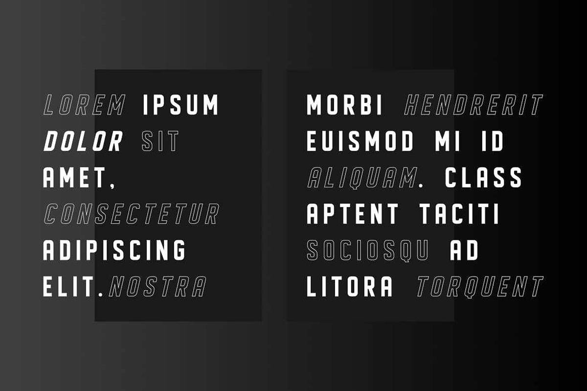 Displayed Font sample