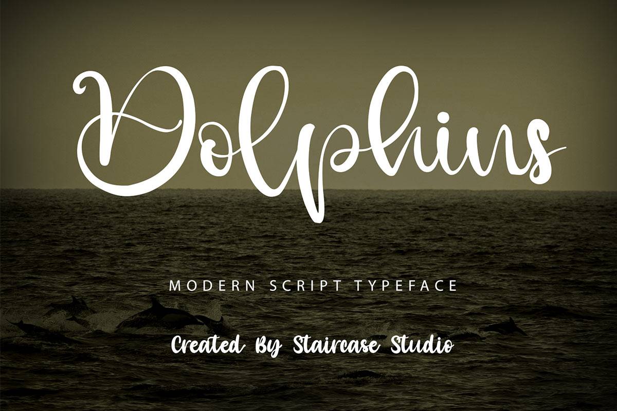 Dolphins Font sample