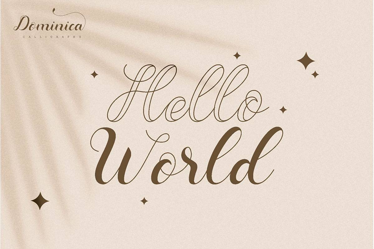 Dominica Calligraphy Font sample