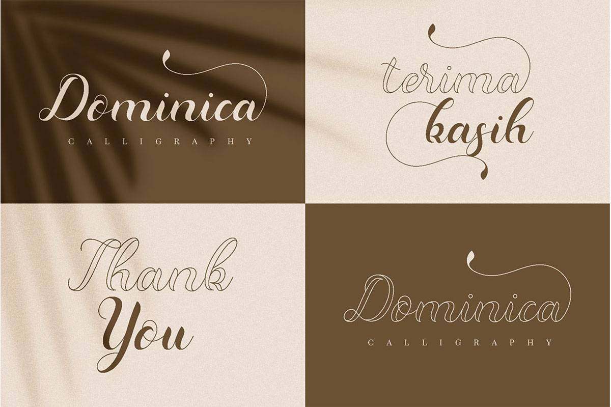 Dominica Calligraphy Font sample