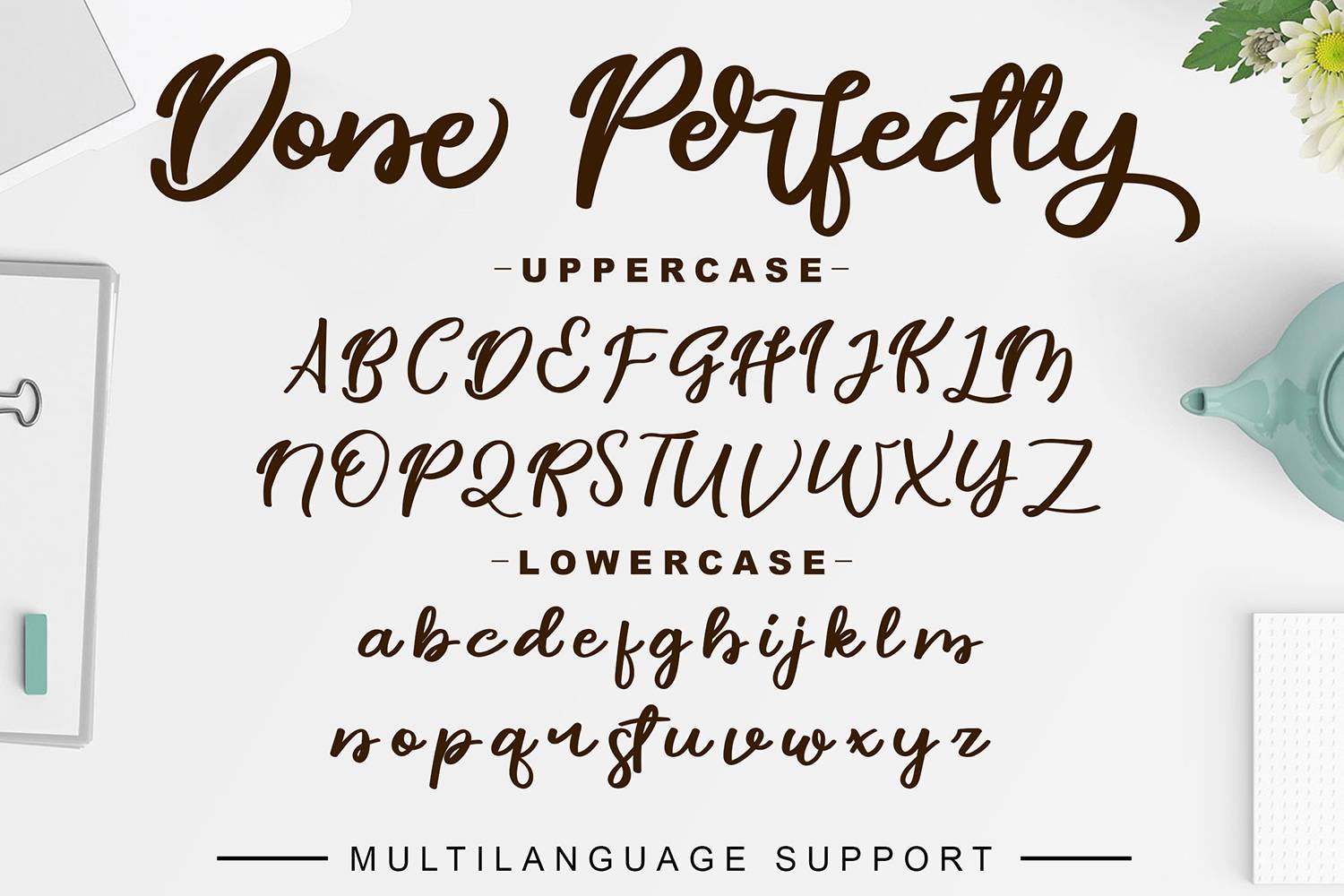 Done Perfectly Font sample
