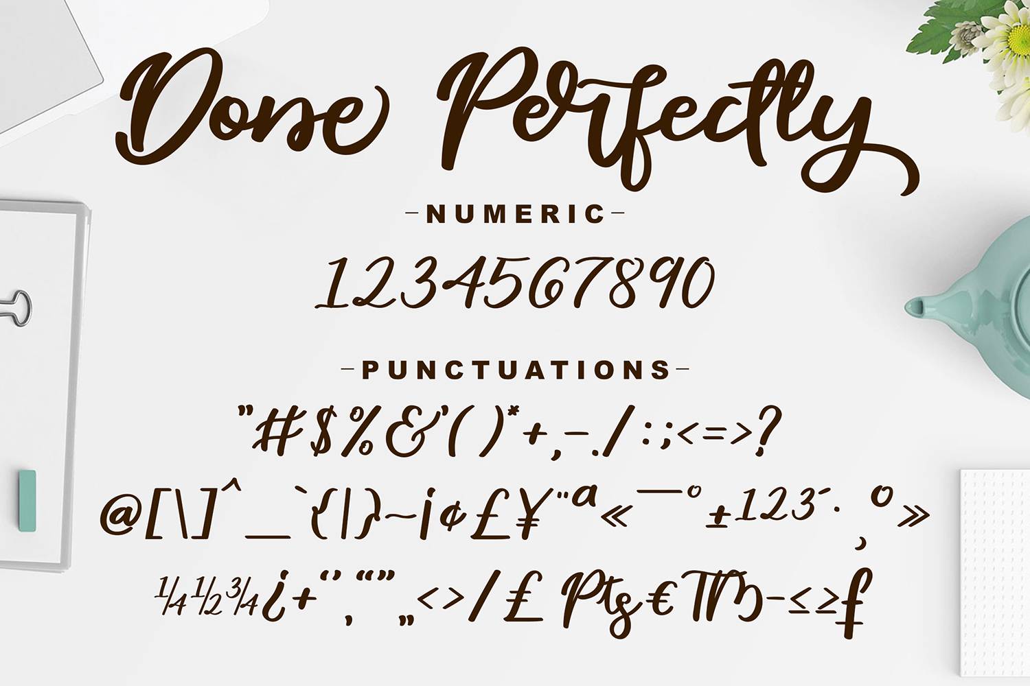 Done Perfectly Font sample