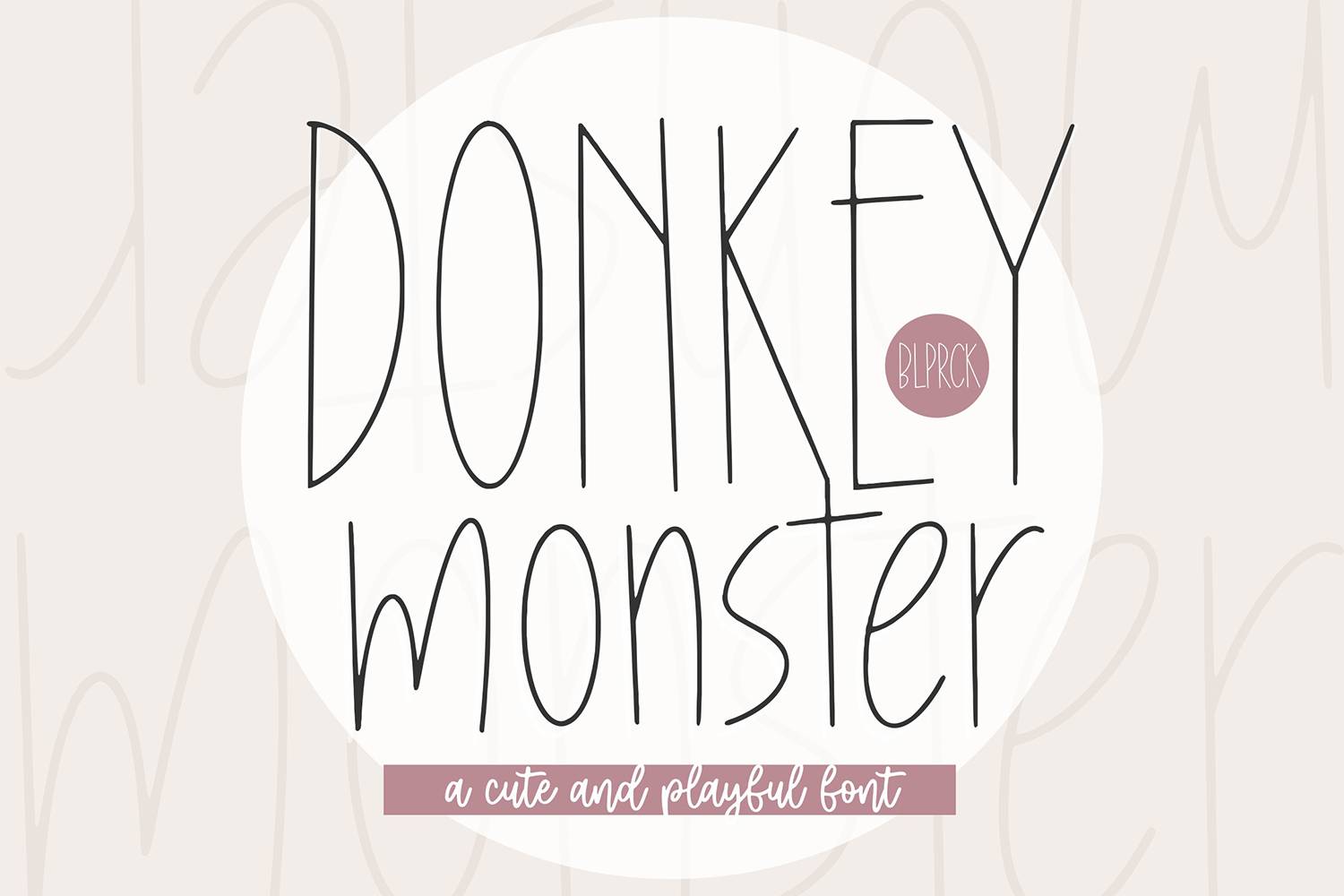 Donkey Monster Font sample