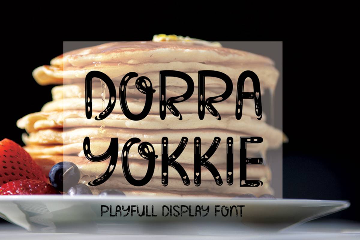 Dorra Yokkie Font sample
