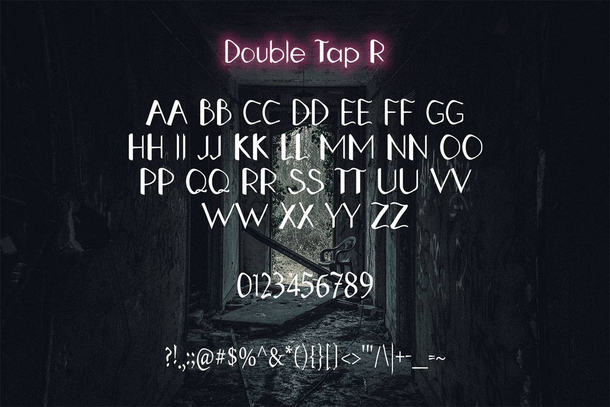 Double Tap Font sample