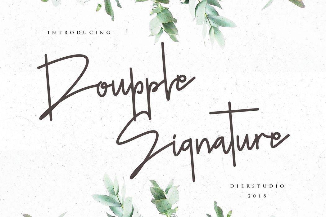 Doupple Signature Font sample